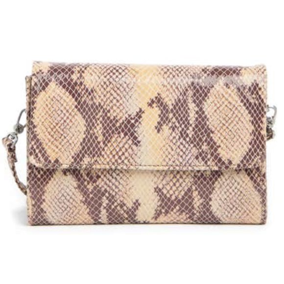 NWT Hobo Jetty Convertible Leather Shoulder Bag - Sand Snake - Picture 1 of 4